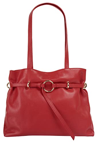 Samantha Look Handtasche Echt Leder Damen | Made in Italy, Geräumige Schultertasche mit Tragehenkeln & Organizer-Fächern | 021323 Samantha Look Handtasche Echt Leder Damen | Made in Italy, Geräumige Schultertasche mit Tragehenkeln & Organizer-Fächern | 021323 von Samantha Look