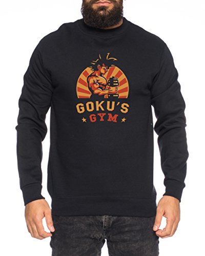 Gokuretro Herren Sweatshirt Goku Dragon Master Son Ball Vegeta Turtle Roshi Db, Farbe:Schwarz;Größe:L von Sambosa