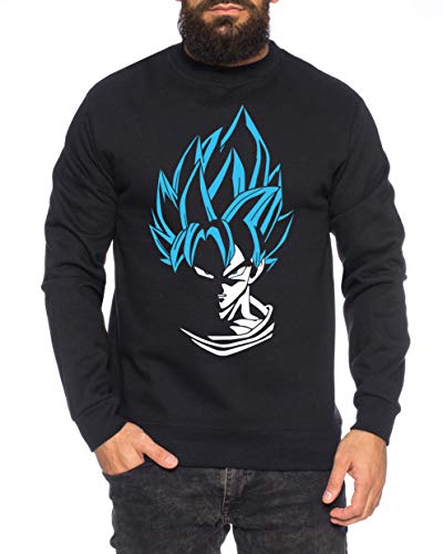 SS Herren Sweatshirt Goku Dragon Master Son Ball Vegeta Turtle Roshi Db, Farbe:Schwarz, Größe:L von Sambosa