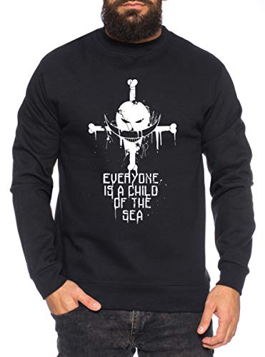 Sea Zorro One Manga Herren Sweatshirt Ruffy Anime Piece, Farbe:Schwarz, Größe:3XL von Sambosa