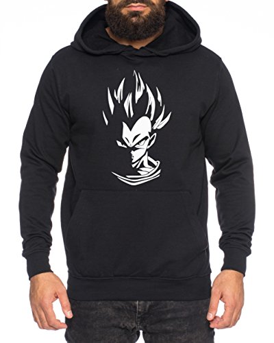 Super Vegeta Herren Hoodie One Son Dragon Master Goku Ball Vegeta Turtle Roshi Piece Golds Db, Farbe:Schwarz;Größe:XXL von Sambosa