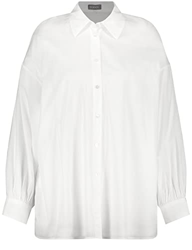 SAMOON Damen 260025-21023 Bluse, White Gemustert, 50 von Samoon