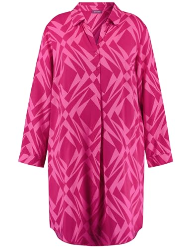 Samoon Damen Blusenkleid mit grafischem Print Langarm, Manschetten Gemustert knieumspielend Cranberry Gemustert 52 Samoon Damen Blusenkleid mit grafischem Print Langarm, Manschetten Gemustert knieumspielend Cranberry Gemustert 52 von Samoon
