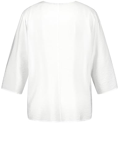 Samoon Damen Feine 3/4 Arm Bluse 3/4 Arm unifarben White 50 von Samoon