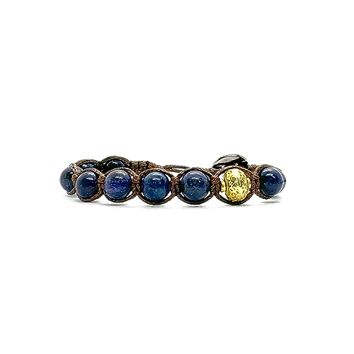 Samsara Kinder Tibetisches Buddhistisches Armband für Jungen/Mädchen - Shamballa mit Echten Natursteinen, Handgefertigt (LAPISLAZULI) von Samsara