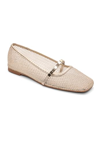 Sanctuary Damen Chic Flats Schicke Mary Jane – Zeitloser Riemchen-Ballerinas mit gepolstertem Fußbett und Flexibler Sohle, Warmes Gold, 37.5 EU Sanctuary Damen Chic Flats Schicke Mary Jane – Zeitloser Riemchen-Ballerinas mit gepolstertem Fußbett und Flexibler Sohle, Warmes Gold, 37.5 EU von Sanctuary