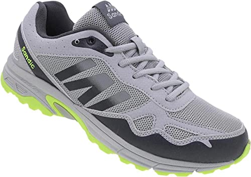 Herren Sportschuhe Sneaker Turnschuhe Laufschuhe Schuhe Nr. 2216 (Grau Grau Grün, eu_Footwear_Size_System, Adult, Men, Numeric, medium, Numeric_46) von Sandic