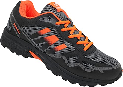 Herren Sportschuhe Sneaker Turnschuhe Laufschuhe Schuhe Nr. 2216 (Schwarz Grau Orange, eu_Footwear_Size_System, Adult, Men, Numeric, medium, Numeric_44) von Sandic