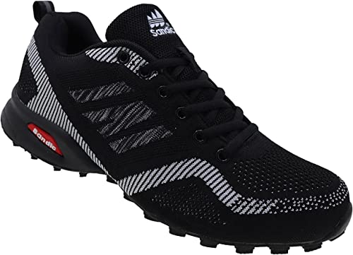 Herren Sportschuhe Sneaker Turnschuhe Laufschuhe Schuhe Nr. 2941 (Schwarz Weiß, eu_Footwear_Size_System, Adult, Men, Numeric, medium, Numeric_41) von Sandic