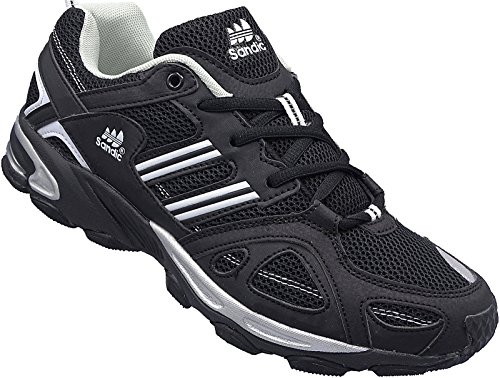 Herren Sportschuhe Sneaker Turnschuhe Schuhe Gr.41-46 Art.-Nr.1326 schwarz-weiß (45) von Sandic