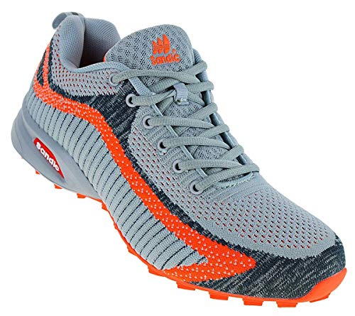 Sandic Neon Turnschuhe Sneaker Sportschuhe Herren Boots 097, Schuhgröße:44, Farbe:Grau/Orange von Sandic