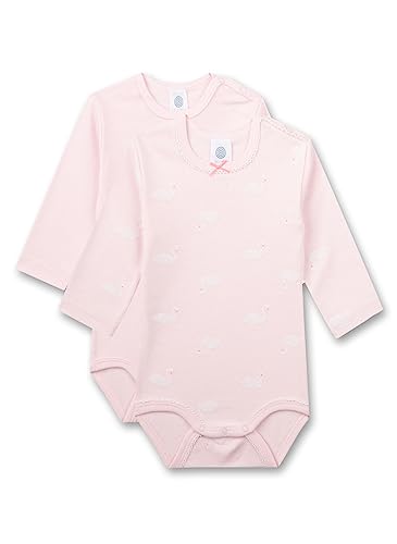 Sanetta Body Langarm (Doppelpack) Rosa | Hochwertiger und nachhaltiger Body für Mädchen aus Bio-Baumwolle. Inhalt: 2er-Set Baby Body 074 von Sanetta