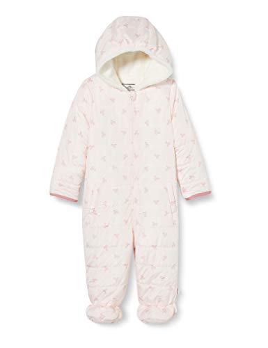 Sanetta Baby-Mädchen Outdooroverall Modisch Gesteppter Schneeanzug Fiftyseven in Hellrosa und feinem Schleifchen-Allover, rosa, 068 von Sanetta