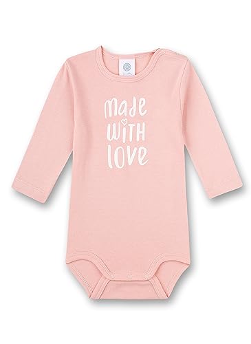 Sanetta Body Langarm Rosa | Hochwertiger und nachhaltiger Body für Mädchen aus Bio-Baumwolle. Baby Body 080 von Sanetta