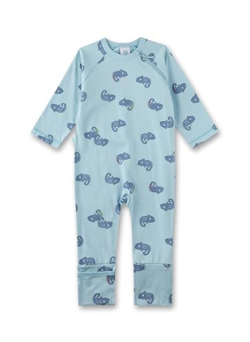 Sanetta Jungen-Overall Hellblau | Praktischer und bequemer Strampler aus Bio-Baumwolle für Jungen. Baby Overall 074 von Sanetta