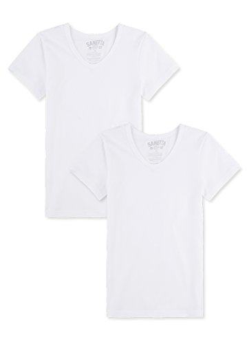 Sanetta Jungen Unterhemd im Doppelpack - weiß (01), 176 von Sanetta