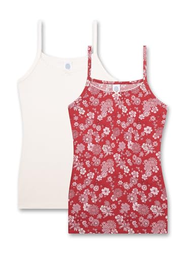 Sanetta Mädchen 348219 Unterhemd Doppelpack, red, 140 von Sanetta