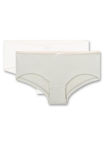 Sanetta Mädchen-Cutbrief (Doppelpack) Blau und Off-White | Hochwertige Pantys für Mädchen. | Inhalt: 2er-Set Unterwäsche für Mädchen 176 von Sanetta