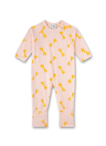 Sanetta Mädchen-Overall Rosa| Praktischer und bequemer Strampler aus Bio-Baumwolle für Mädchen. Babystrampler mit Vario-Füßchen |Baby Overall von Sanetta