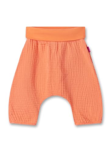 Sanetta Pure Mädchen-Hose aus Musselin Orange | Praktische und Bequeme Musselinhose aus Bio-Baumwolle für Mädchen. Baby Bekleidung 068 von Sanetta