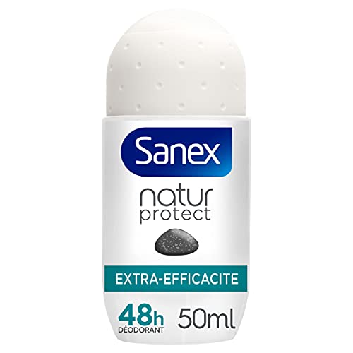 SANEX - Deodorant mit Kugel Natur Protect Extra Efficience – Deodorant für Damen und Herren mit Alaunstein – Wirksamkeit 48 Stunden – ohne Alkohol, ohne Farbstoffe – 50 ml von Sanex