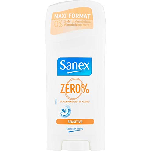 SANEX Deostick für Damen/Herren "Zero% Sensitive" - 6er Pack (6 x 65ml) von Sanex