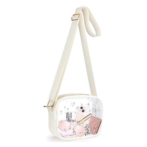 Sanfiyya Clear Crossbody Bag, Stadion zugelassene klare Taschen mit einstellbarem Riemen, wasserdicht von Sanfiyya