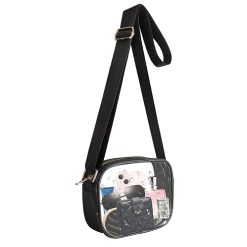 Sanfiyya Clear Crossbody Bag, Stadion zugelassene klare Taschen mit verstellbarem Riemen, wasserdicht von Sanfiyya