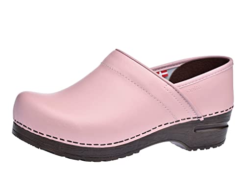 Sanita | Izabella geschlossener Clog | Original handgemacht für Damen | Anatomisch geformtes Fußbett mit weichem Schaum | Pink | 38 EU von Sanita