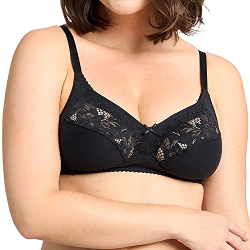 Sans Complexe Damen Schalen BH COTON D'ARUM, Gr. EU 90D (FR 105D), Schwarz von Sans Complexe