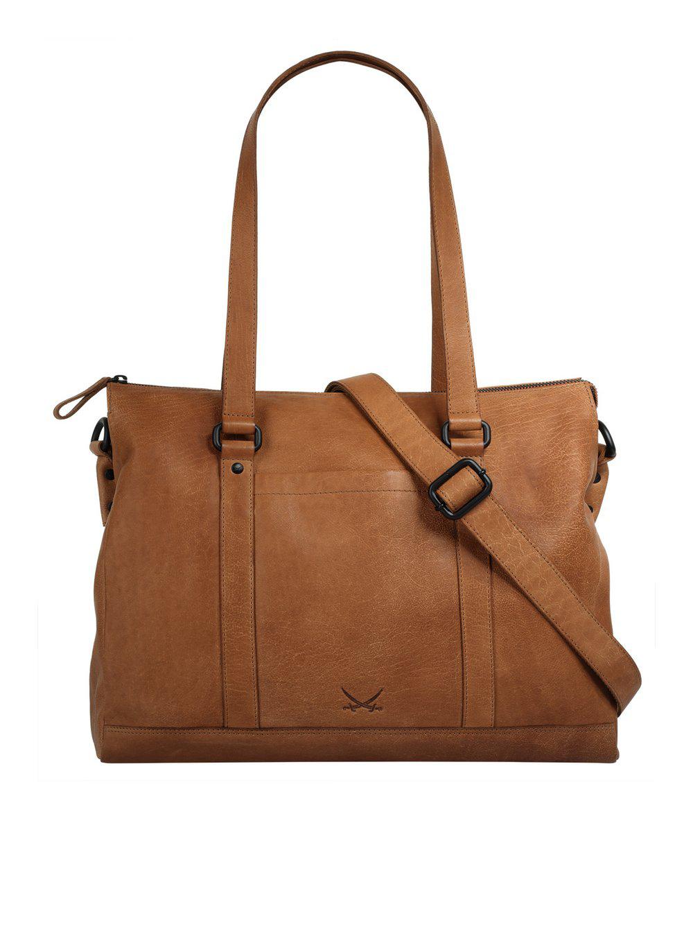 Sansibar Shopper Damen Leder, cognac von Sansibar