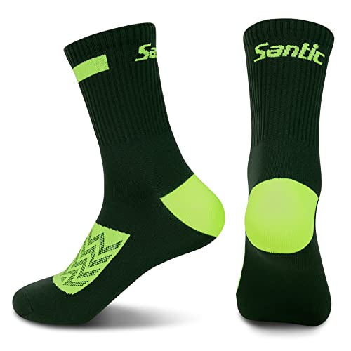 Santic Fahrrad Socken Herren Damen Atmungsaktiv Sportsocken Kompression Sportlich Laufen Rennrad Socken Unisex Grün Santic Fahrrad Socken Herren Damen Atmungsaktiv Sportsocken Kompression Sportlich Laufen Rennrad Socken Unisex Grün von Santic