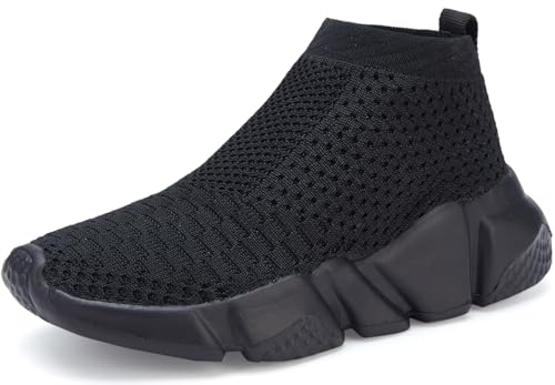 Santiro Kinder-Sneaker für Jungen, Socken, atmungsaktiv, Schlupfschuhe für Mädchen, modisch, leicht, Laufschuhe, Schwarz, 36 EU Santiro Kinder-Sneaker für Jungen, Socken, atmungsaktiv, Schlupfschuhe für Mädchen, modisch, leicht, Laufschuhe, Schwarz, 36 EU von Santiro