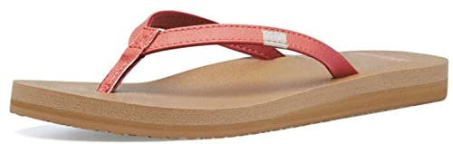 Sanuk Damen Yoga Joy Flipflop, Verbranntes Koralle, 37 EU von Sanuk