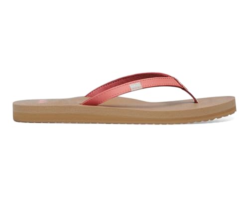 Sanuk Damen Yoga Joy Flipflop, Verbranntes Koralle, 42 EU von Sanuk