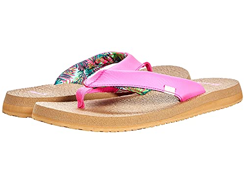 Sanuk Damen Yoga Mat Flipflop, neon pink, 40 EU von Sanuk