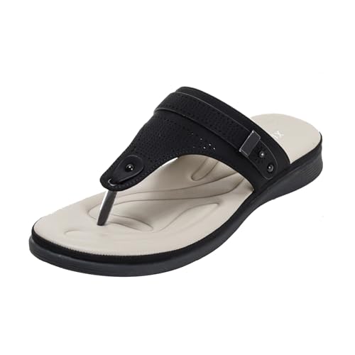 Keilsandalen für Frauen Flip-Flops, Sommer Keile Slip auf Walking Plattform Sandalen, Offene Zehe Schlüpfen Flach Clip-Zehe (Color : Style 3, Size : EU(CN)36/US5) von SanzIa