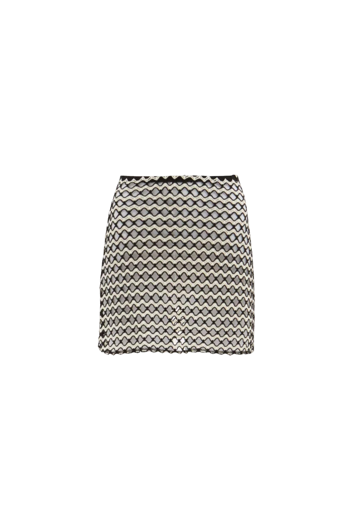 Sun Mini Skirt in Black and Ivory von Sara Cristina