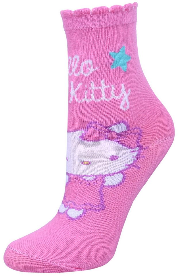 Sarcia.eu Haussocken Dunkelpinke Mädchensocken mit Motiv von Hello Kitty 2-3 Jahr von Sarcia.eu