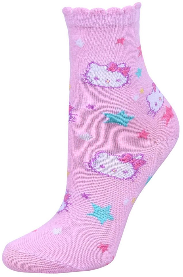 Sarcia.eu Haussocken Hellpinke Mädchensocken mit Motiv Hello Kitty 2-3 Jahr von Sarcia.eu