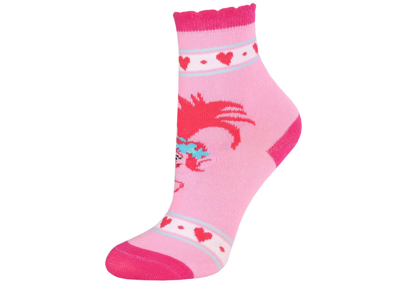 Sarcia.eu Haussocken Pinke Kindersocken gemustert TROLLS, 23/26 EU von Sarcia.eu