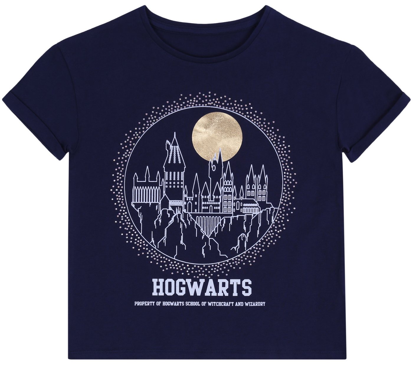 Sarcia.eu Kurzarmbluse HARRY POTTER HOGWARTS Dunkelblaues T-Shirt für Mädchen, 6-7 Jahre von Sarcia.eu