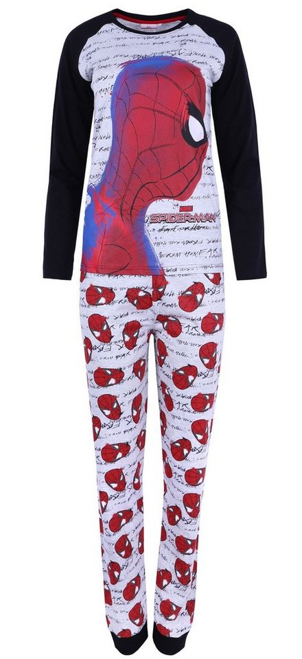 Sarcia.eu Pyjama Marvel Comics Spider-Man Pyjama/Schlafanzug grau-schwarz 9-10 Jahre von Sarcia.eu