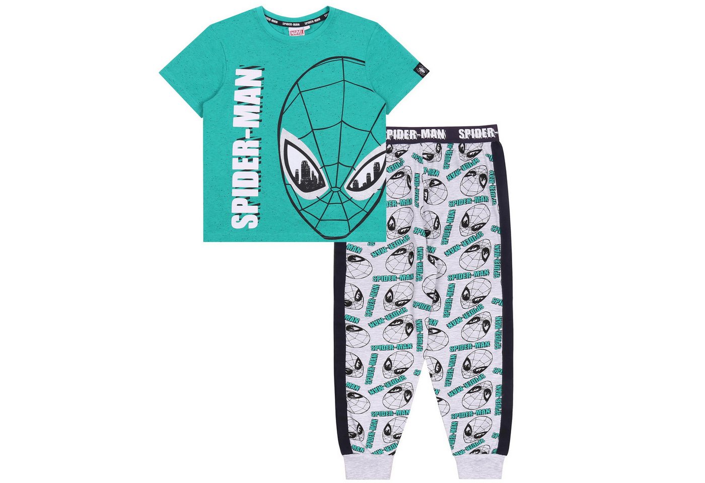 Sarcia.eu Pyjama Zweiteiliges grün-graues Pyjama Schlafanzug SPIDER-MAN 18-24 Monate von Sarcia.eu