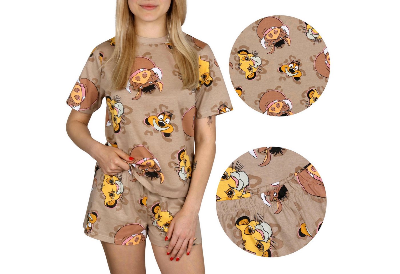 Sarcia.eu Schlafanzug König der Löwen Disney Damen Sommer Pyjama, kurzarm, Baumwolle S von Sarcia.eu