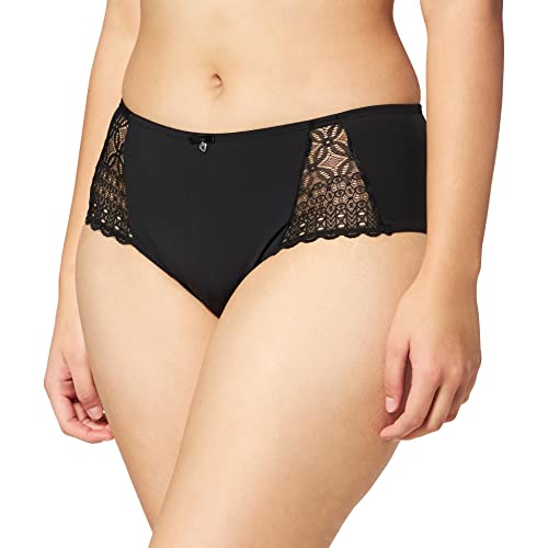 Sassa Damen Panties Panty 36089, Einfarbig, Gr. 40, Schwarz (Schwarz 00500) von Sassa