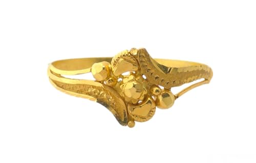 Satfale Jewellers Damenring aus 22 Karat echtem, zertifiziertem feinem Gelbgold, schlichtes Design, Gelbgold, Kein Edelstein von Satfale Jewellers
