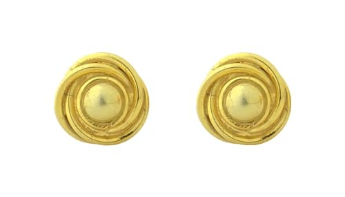 Ohrringe aus 18 Karat echtem, zertifiziertem feinem Gelbgold, göttliches Design, Gelbgold, Kein Edelstein von Satfale Jewellers