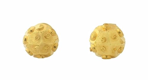 Ohrringe aus 18 Karat echtem, zertifiziertem feinem Gelbgold, göttliches Design, Gelbgold, Kein Edelstein von Satfale Jewellers