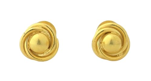 Ohrringe aus 18 Karat echtem zertifiziertem feinem Gelbgold, klassisches Design, Gelbgold, Kein Edelstein von Satfale Jewellers